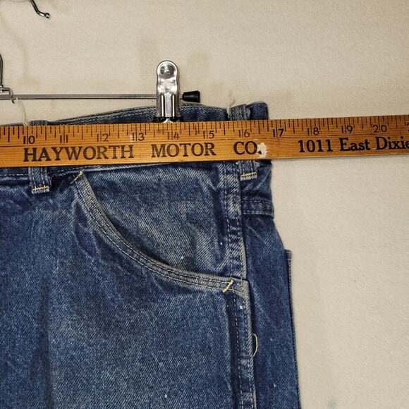 Vintage Big Yank Denim Jeans Mens 36x31 Blue Flare Bell Bottom Boot Cut Retro - Picture 3 of 16